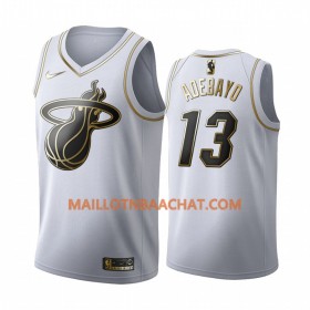 Maillot NBA Miami Heat Bam Adebayo 13 Nike 2019-20 Blanc Golden Edition Swingman - Homme